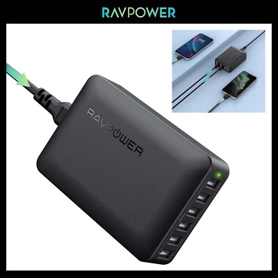 $59.99 • Buy 60W Multi 6-Port USB Charger Block Tower Charging Station Power Adapter AU Plug