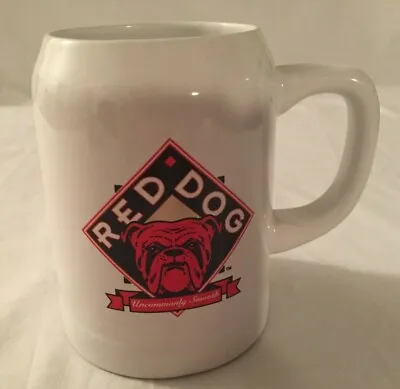 Miller Brewing Red Dog 5.5  White Ceramic Flat Wall Stein • $19.99