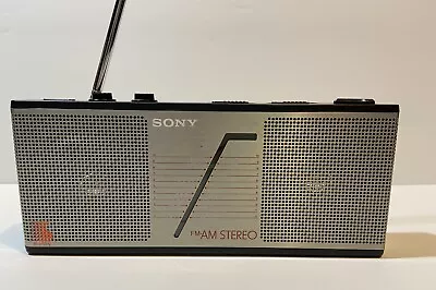 Vintage Sony SRF A100 FM AM Stereo Receiver Portable Radio - WORKING PARTIAL • $74.99
