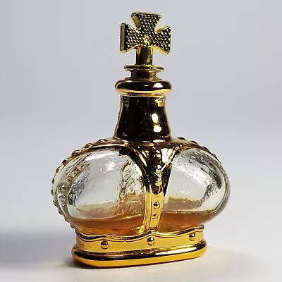Vintage 1940s Prince Matchabelli Gold Gilded Maltese Crown Mini Bottle • $16