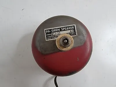 PA-Siren Speaker Model CJ-24 A3 Federal Signal Vintage Fire Alarm • $38.01