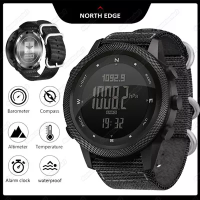 NORTH EDGE Tactical Smart Watch Outdoor Sport  Altimeter Barometer Compass Wrist • $49.99