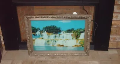 Vintage Waterfall Picture Lights & Sound (both Work) 39x29x3 70' • $109.99