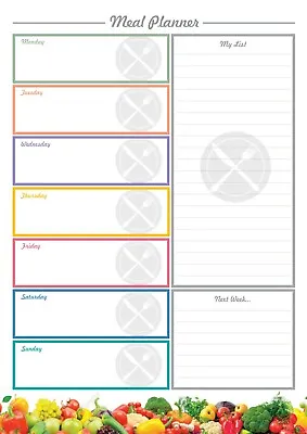 NICOLINE A4 Magnetic Meal Planner White • £6