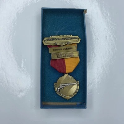 $5.50 • Buy E Vtg Retro Marksman Medal 4th VA Cavalry Fifty Years Cap Ball Revolver 1979