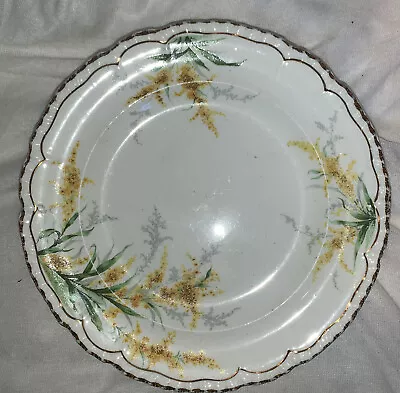 Set Of 4 John Maddock Sons Royal Vitreous England Yellow Floral Design Gold Trim • $39.99