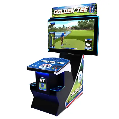 Golden Tee PGA Tour Clubhouse Deluxe 2023 Pedestal Game With Stand Free Shipping • $6599