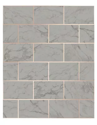 £11.99 • Buy Fine Decor Metro Brick Marble Effect Charcoal Metallic 10m Wallpaper M1511 New