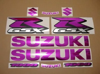 Decals For Suzuki GSXR 1000 Chrome Pink Stickers Set Graphics Gsx-r Emblems Logo • $66