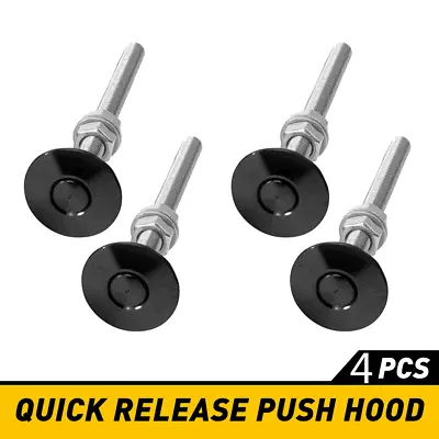 4*Universal Push Button Quick Release Hood Pins Lock Bonnet Clip Latch Bumper EB • $17.49