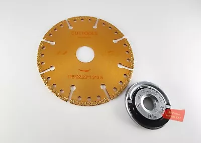 Long Life Metal Cutting Disc 115mm Diamond Vacuum Brazed For Angle Grinders -VAT • £11.90