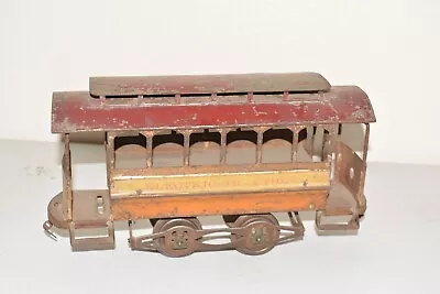 Knapp (Lionel) Prewar Standard Gauge Tin Toy Trolley Trailer WOW • $4775