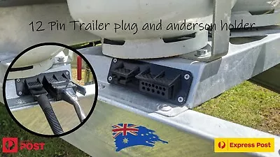 $36.95 • Buy Caravan 12 Pin And Anderson Style Plug Trailer Plug Holder UV STABLE 