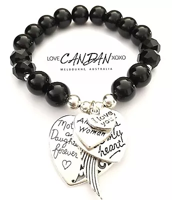I Love You Amazing Mum Woman Bracelet With Angel Heart Charms Great Gift • $28.95