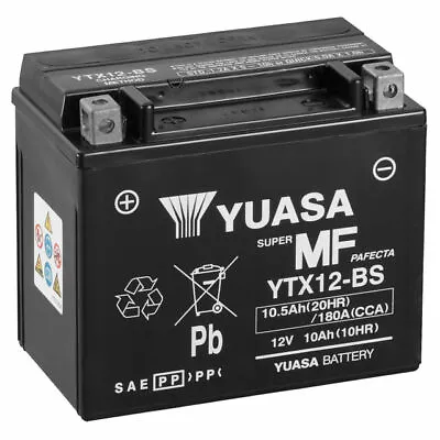 Yuasa YTX12BS 12V 10Ah Motorcycle Battery • £60