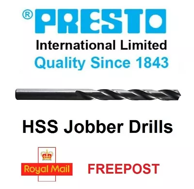 Presto UK Single Jobber Drills HSS Drill Bit Various Sizes Up To 1/64 To 1/2   • £3.06