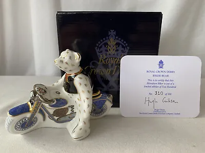 £129.95 • Buy Royal Crown Derby “Biker Bear” - Motorcycle - Limited Edition - 1st Quality -NEW