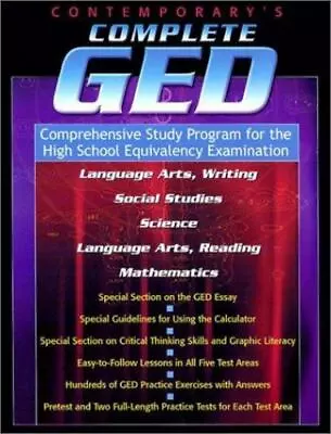 Contemporary's Complete Ged: Comprehensive Study Program For The High School Equ • $9.30