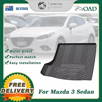 3D TPE Cargo Mat Boot Mat Liner Trunk Mat For Mazda 3 BM BN Sedan 2013-2019 • $63