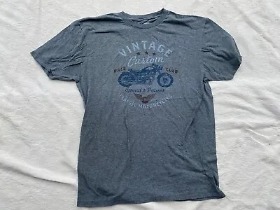 SONOMA Vintage Race Club Classic Motorcycles Print T-Shirt Gray Size L  • $5