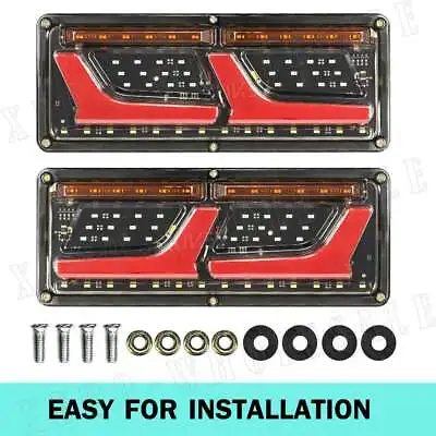 2 X 74 LED Tail Lights Stop Reverse Indicator 12V Ute Trailer Caravan Truck Boat • $27.95