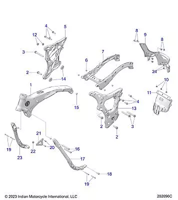 Indian Motorcycle CAST-FRAMEMIDLHE-COAT (FROM 2/8/2021) Qty 1 • $801.56