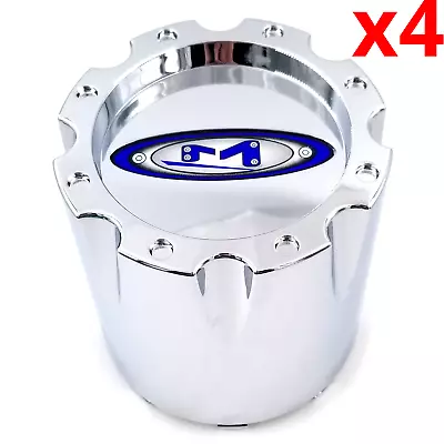 Set Of 4 Moto Metal Chrome MO953 Snap In Dually Rear Wheel Center Cap 353K133-1 • $100