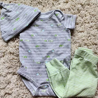 Gymboree:  Turtle  (3-Piece) Outfit Size Boys 3-6M Color Gray/Green • $19.99