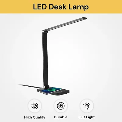 LED Desk Lamp Study Touch Bedside Dimmable Reading Table Night Light USB Ports • $46.99