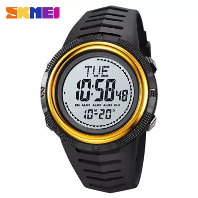 Best Gift SKMEI Men Watch Compass World Time Wristwatch Digital Sport Watches • $33.91