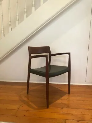 Mid Century Danish Design Chair Niels Moller Model 57 In OliveGreen - 2available • $1750