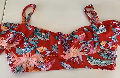 Coral Tropics Apollo Swimwear Womens Bikini Top Only Size 3X • $12