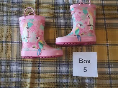£4 • Buy Pink Chipmunks Bird Tropical Welly Wellies Wellington Boots Infant 8
