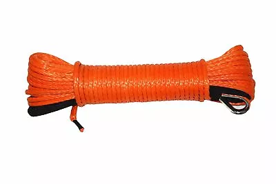 Orange 3/16 *50ft Synthetic ATV Winch Rope ATV Winch Line Synthetic Winch Cable • $21.54