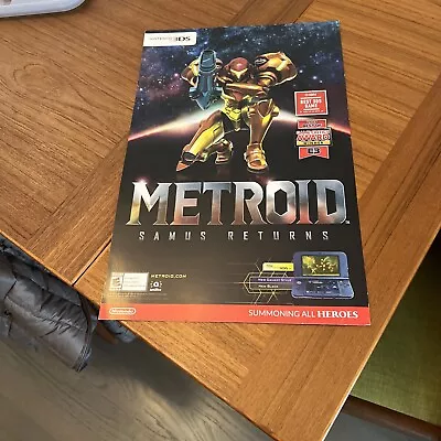 Metroid Samus Returns Nintendo 3DS -  Store Promo Display Raised Thick Poster • $69.99