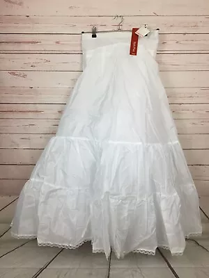 David's Bridal White Size 16W Full Long Crinoline Slip Petticoat Pageant Wedding • $34.95