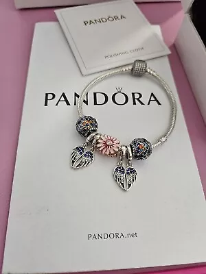 Pandora Moments CZ Snake Chain Bracelet (18cms) And 5 Charms RRP £340 • £0.99