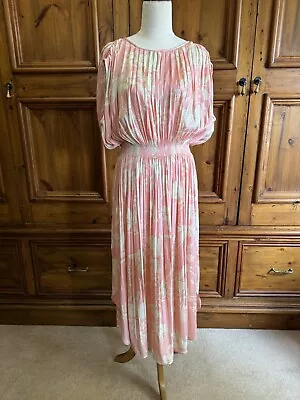 Beautiful&feminine*vintage*very Soft Draped Midi Dress Formal*size 14  • $32