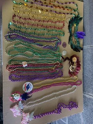 Mardi Gras Beads Bulk Lot Necklaces Party Favors Multi-Color   Lot Of 30 • $25