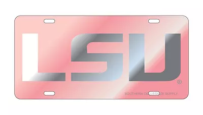 LSU Tigers Mirrored Pink License Plate / Car Tag • $24.95