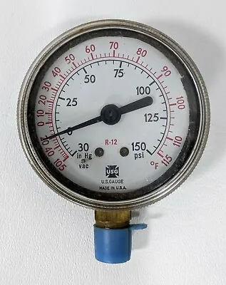 $134.99 • Buy Vintage USG Vacuum PSI Temperature Guage Pressure