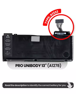 Battery A1322 For MacBook Pro Unibody 13 (A1278/Early 11/Mid 09/Mid 10/Mid 12) • $59.63