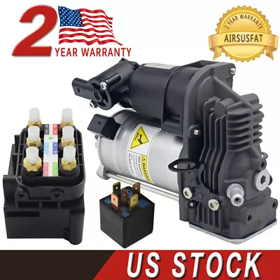 For Mercedes GL ML Class W164 GL450 Air Suspension Compressor+Valve Block+Relay • $197.59