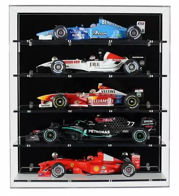 Acrylic Wall Display Case For Five Large Modern 1:18 Scale Model F1 Cars • £150.98