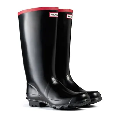 HUNTER ARGYLL TALL WIDE CALF Wellingtons Mens Knee Length Wide Fitting Boots • £66.85