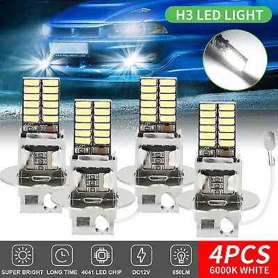 4x H3 24 LED Fog Driving Light Bulbs Conversion Kit Super Bright DRL 6000K White • $9.48