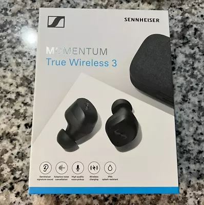 Sennheiser Momentum True Wireless 3 Bluetooth Earbuds - Black(Open Box) • $119