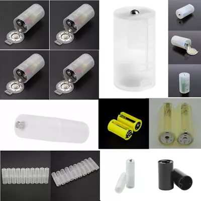 AA To D  AAA To AA Battery Conversion Adapter Holder Plastic Batteries Case Box • $3.37