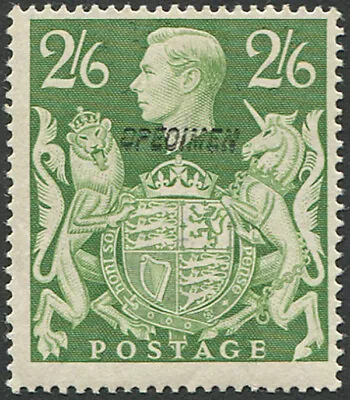 1942 2/6d Green SG 476bs VARIETY ‘TWO MARKS ON UNICORNS NECK’ OVPT. ‘SPECIME... • $277.85