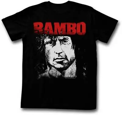 Rambo First Blood John Rambo Angry Face Drawing Men's T Shirt 80's Movie Merch • $23.50